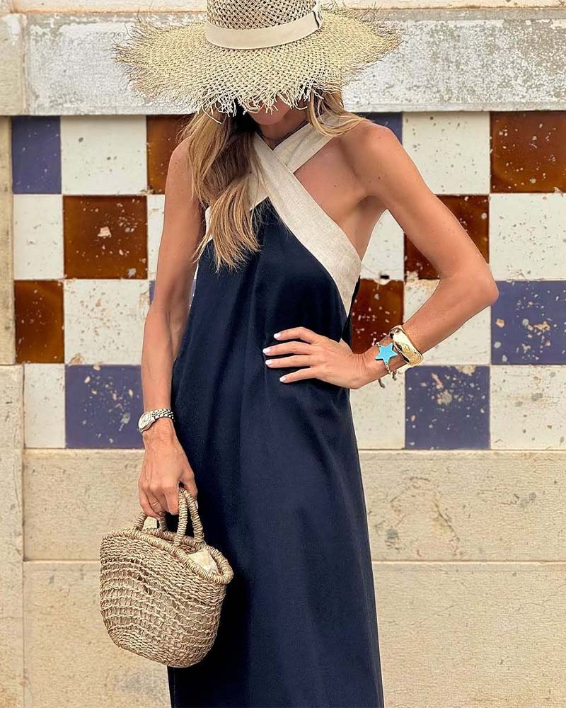 Sienna™ – Vestido Elegante con Espalda Descubierta y Escote Cruzado
