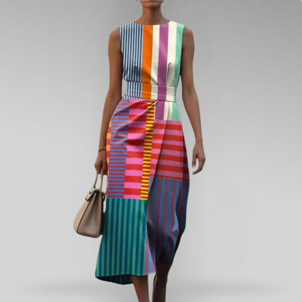 Tiffany™ – Vestido Estampado sin Mangas y con Estilo Natural