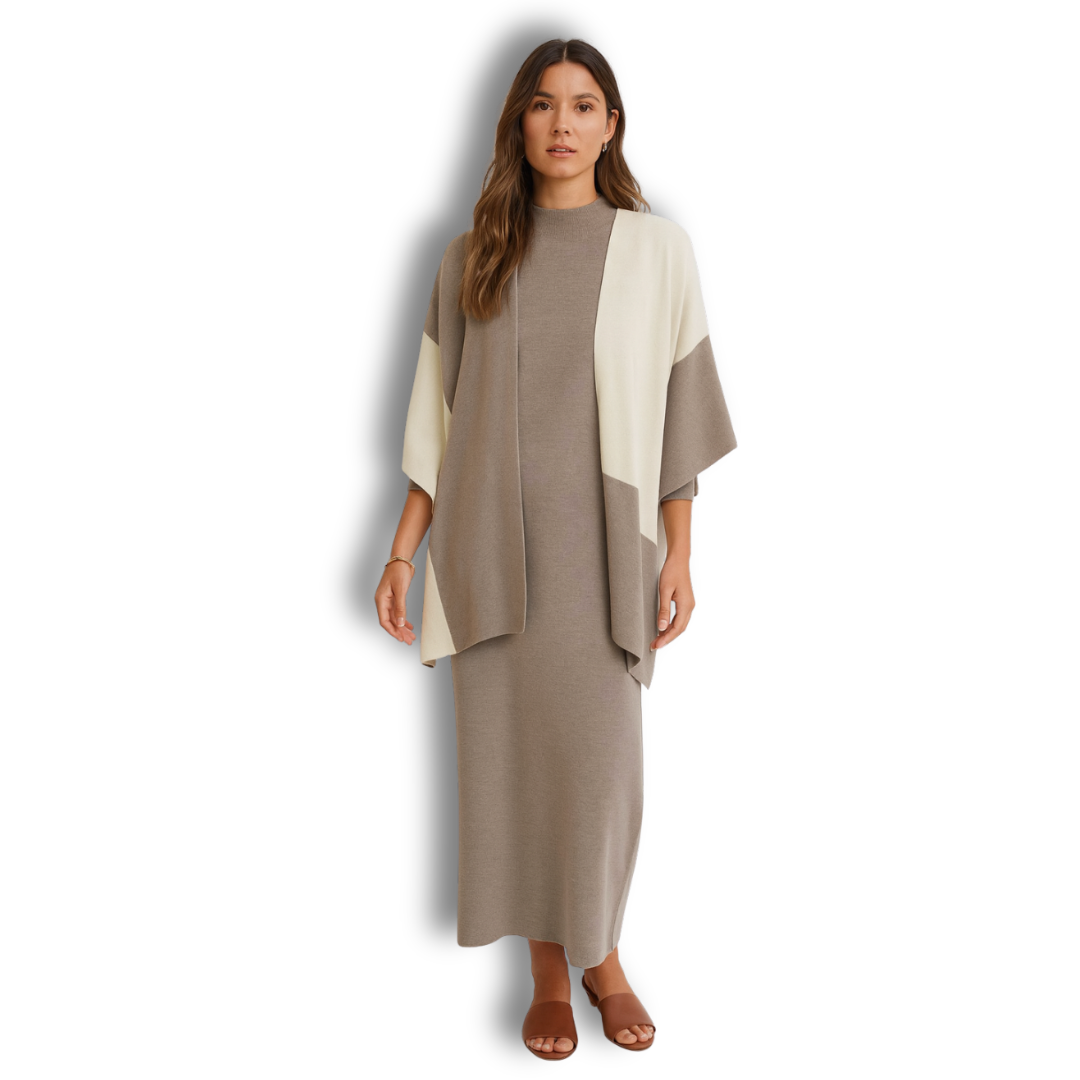 Mireia | Conjunto Lena de Cárdigan y Vestido de Punto