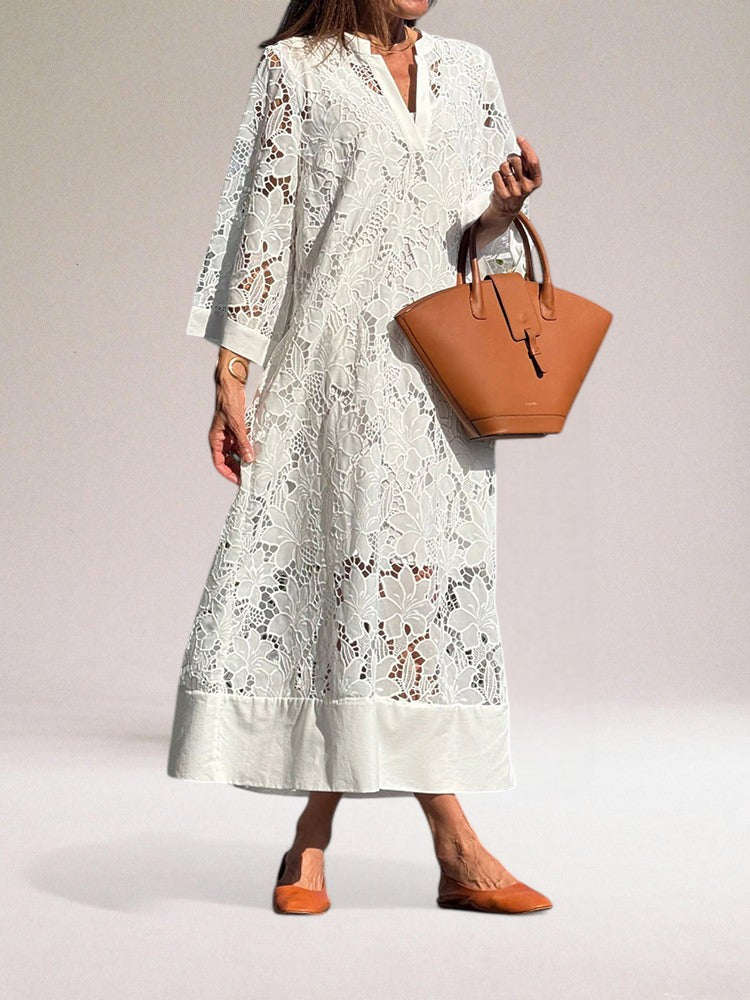 Martina™ | Maxivestido de encaje de lujo