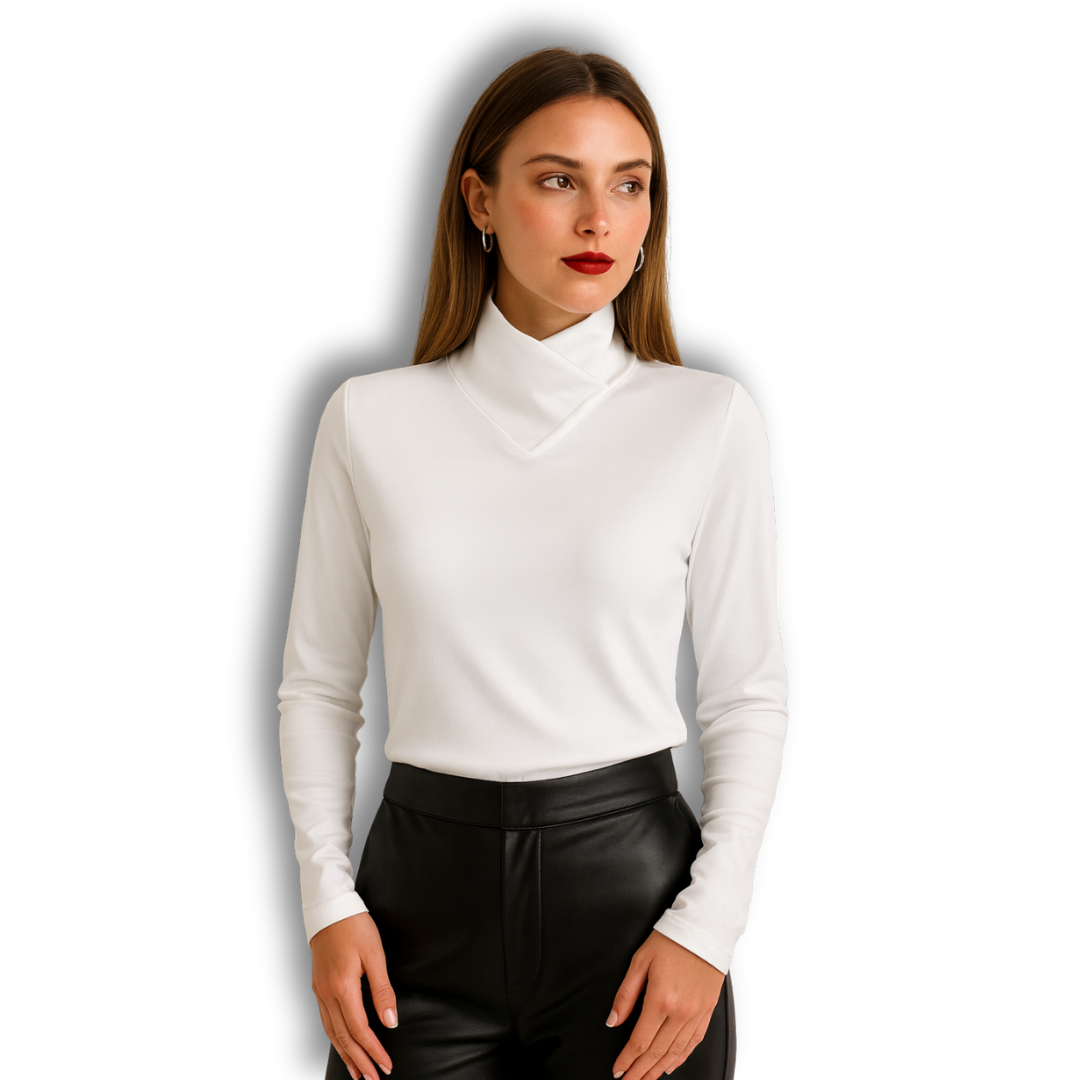 Valentina™ - Elegante Jersey de Cuello Alto