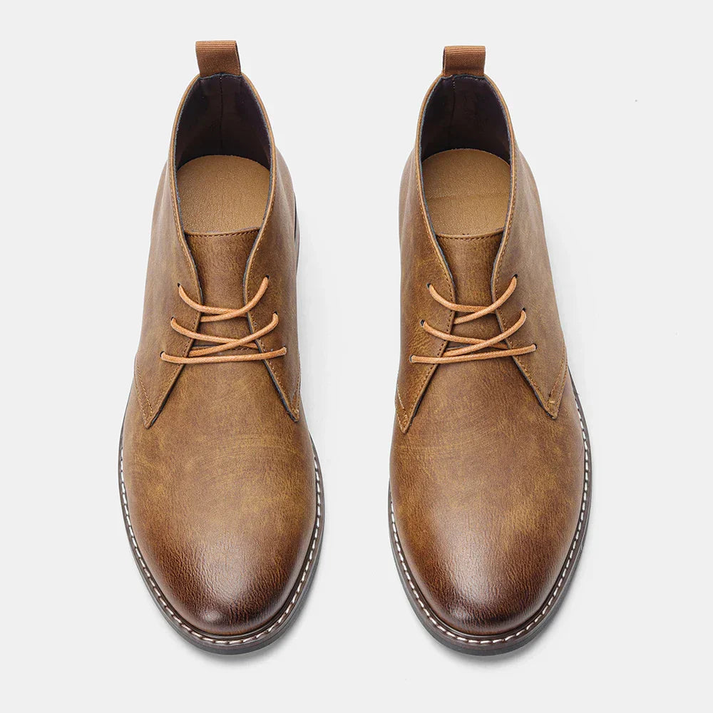 Botas Casual de Cuero Marrón Marco