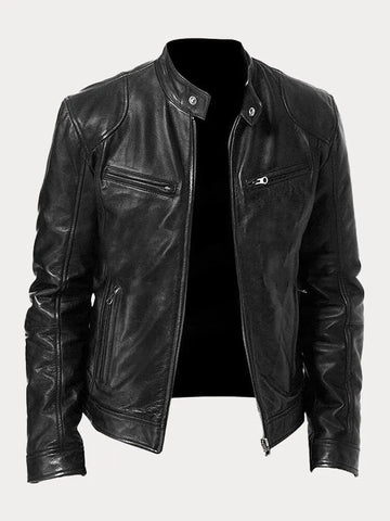 Víctor™ | Chaqueta de cuero informal: estilo y comodidad atemporales