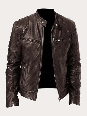 Víctor™ | Chaqueta de cuero informal: estilo y comodidad atemporales