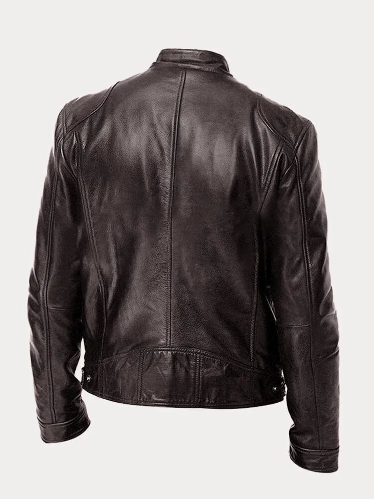 Víctor™ | Chaqueta de cuero informal: estilo y comodidad atemporales