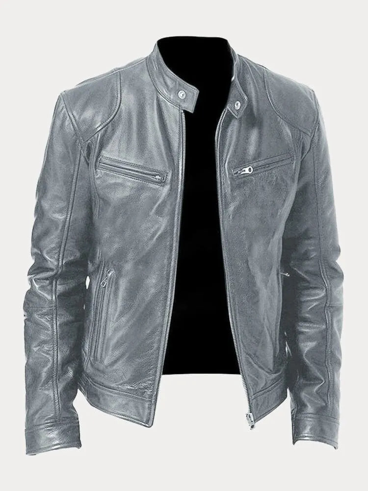 Víctor™ | Chaqueta de cuero informal: estilo y comodidad atemporales