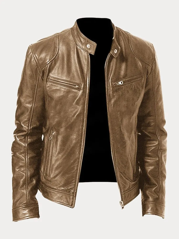 Víctor™ | Chaqueta de cuero informal: estilo y comodidad atemporales