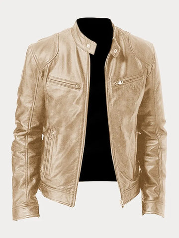 Víctor™ | Chaqueta de cuero informal: estilo y comodidad atemporales