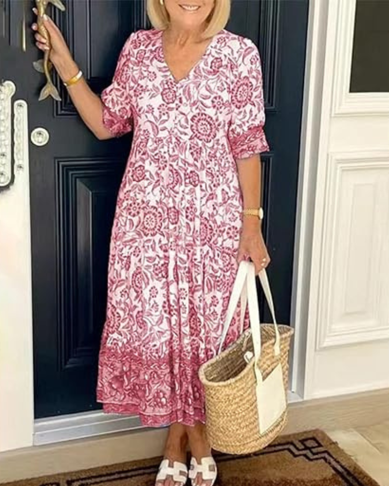 Nuria™ | Vestido floral elegante y vaporoso