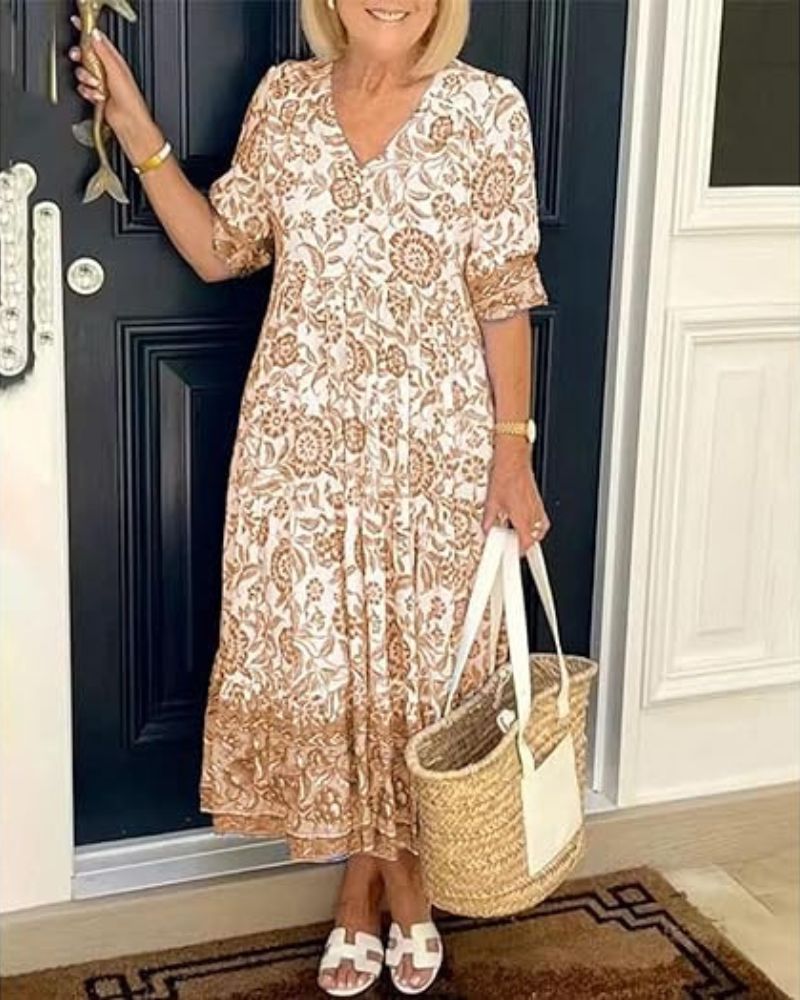 Nuria™ | Vestido floral elegante y vaporoso