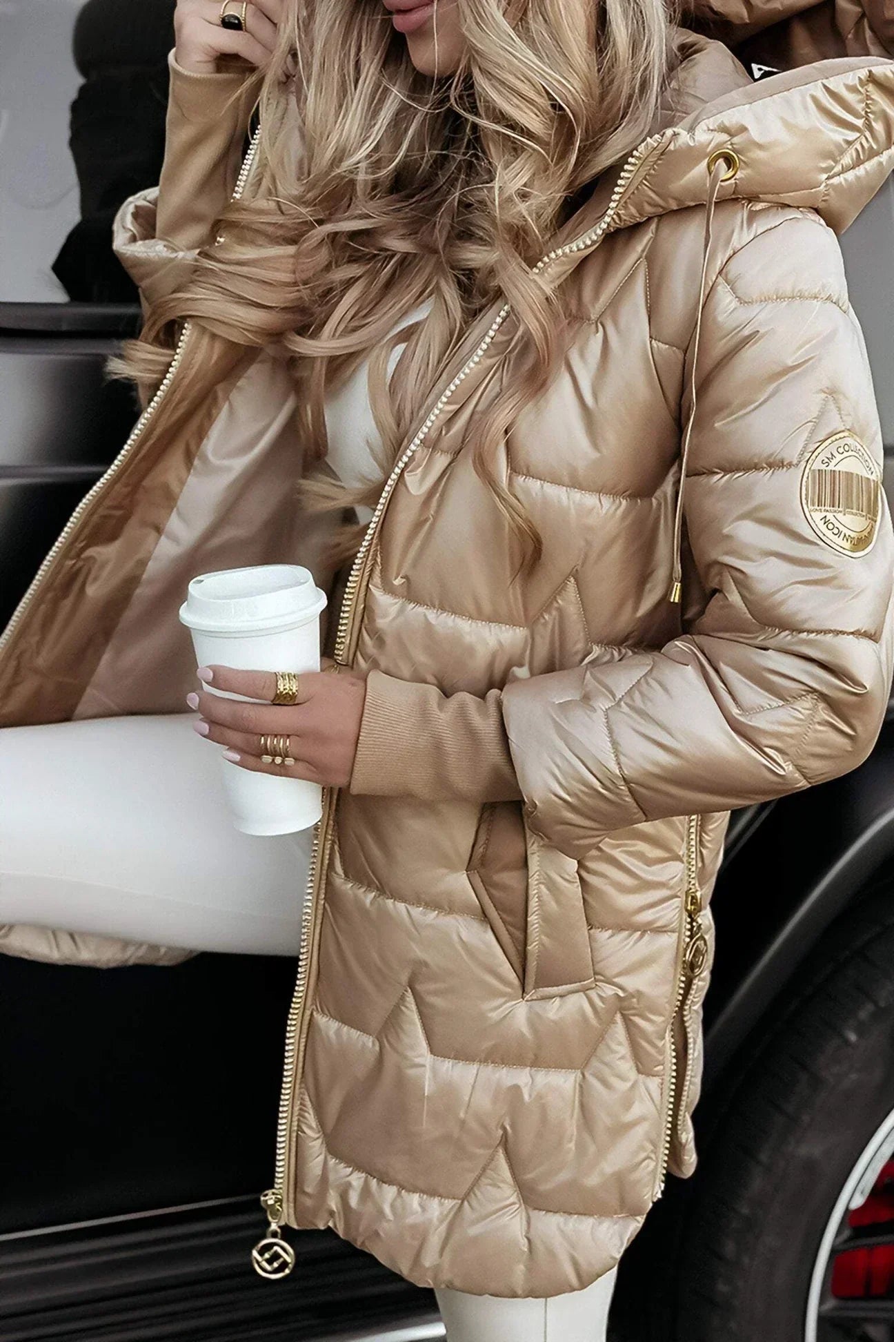 Elara™ – Chaqueta Larga de Invierno con Capucha